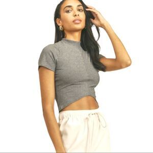 Nwot sage the label reyna mockneck crop top